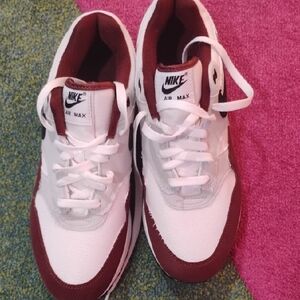 Nike Burgundy and White Sneakers